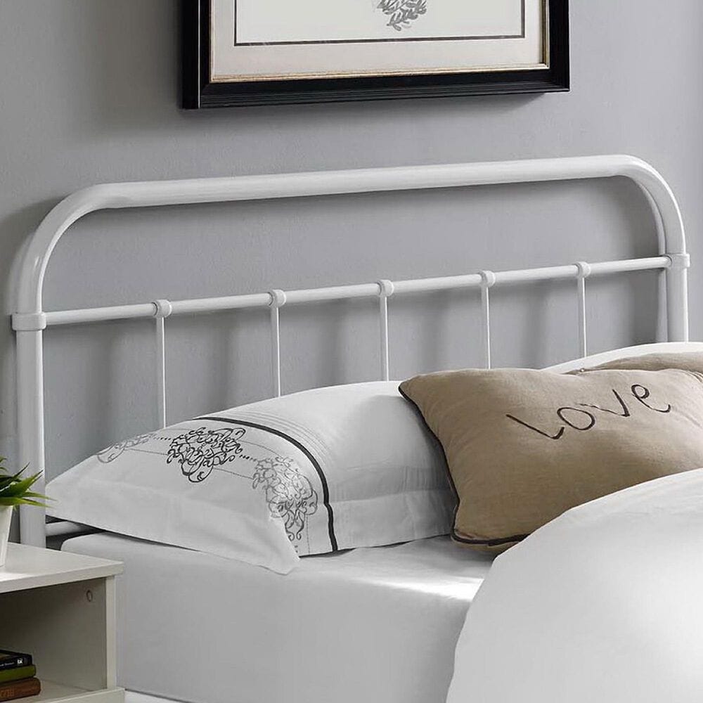 Modway Serena Steel Queen Headboard in White, , large