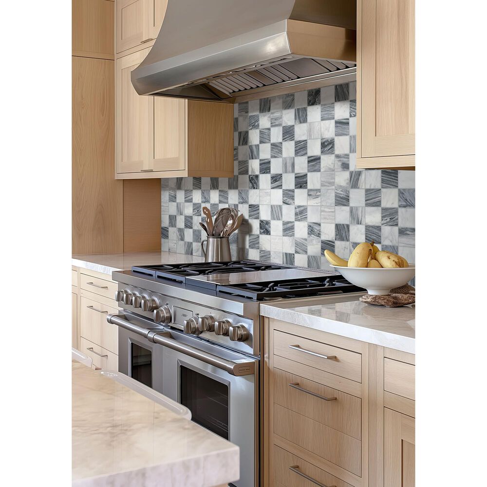 MS International Firenze Blend 3 x 3&quot; Square on 12&quot; x 12&quot; Marble Mosaic Sheet, , large