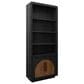 Legends Home Eclipse 78" Bookcase in Clove and Natural Walnut, , large