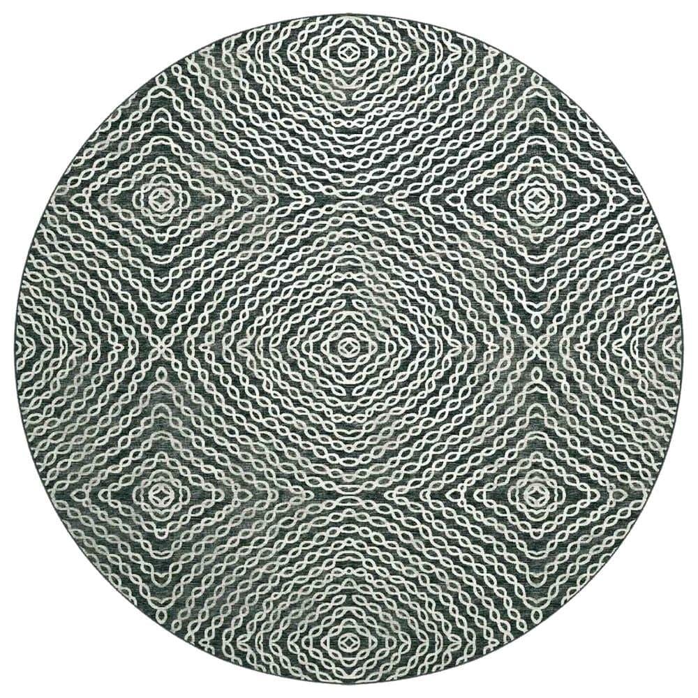 Dalyn Rug Company Brisbane BR3 8" Round Midnight Area Rug, , large
