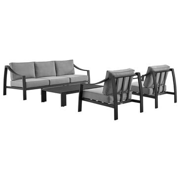 Blue River Mongo 4-Piece Patio Conversation Set in Black, , large