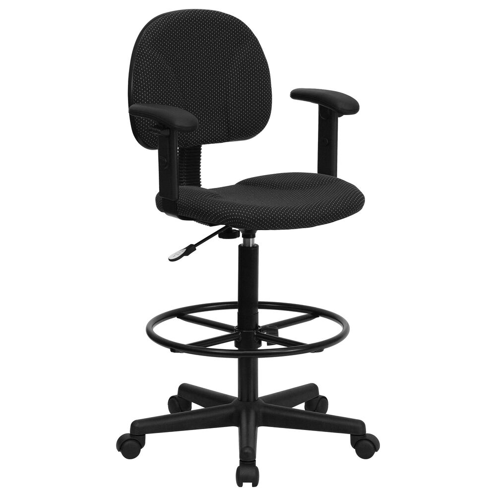 Flash Furniture Drafting Chair in Black, , large