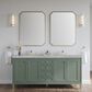 James Martin Vanities Chicago 72" Double Bathroom Vanity in Smokey Celadon with 3 cm Victorian Silver Quartz Top, Rectangular Sinks and FreePower Wireless Charger, , large