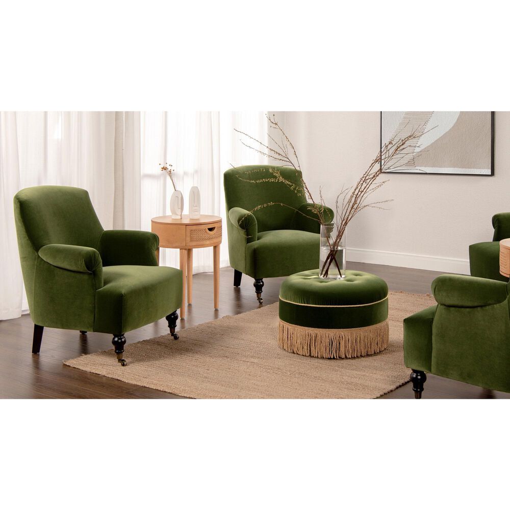 Jennifer Taylor Home Eloise Accent Chair in Olive Green, , large