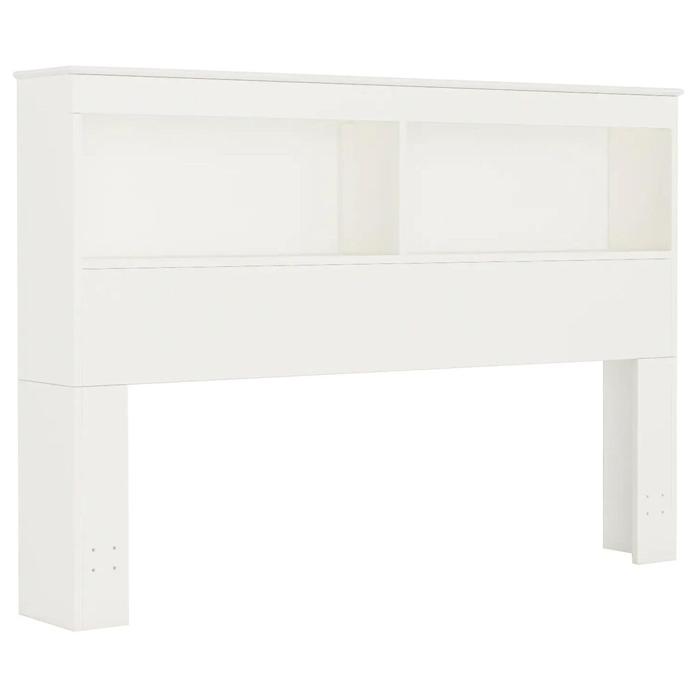 Lemoore Essential Full/Queen Bookcase Headboard in Rockport White, , large