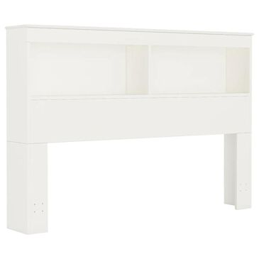 Lemoore Essential Full/Queen Bookcase Headboard in Rockport White, , large