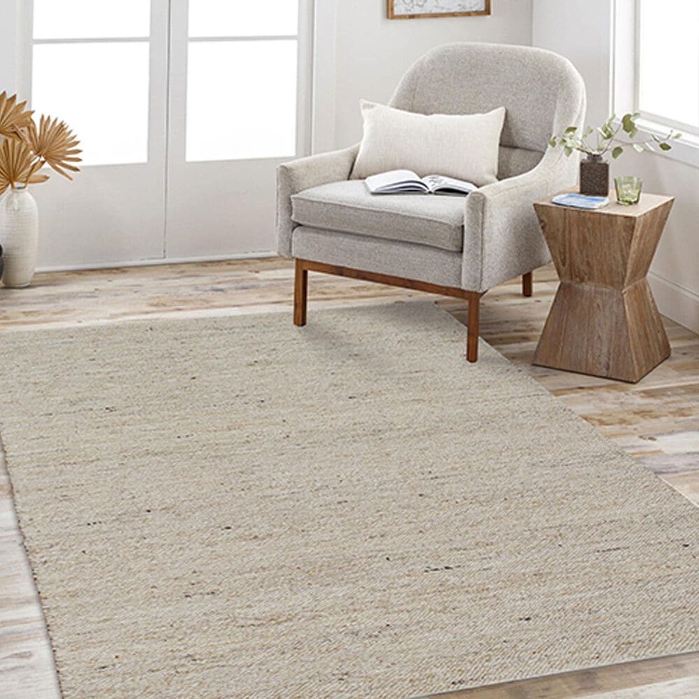 L&amp;R Resources Kingston Solid 9&#39; x 12&#39; Natural and Multicolor Area Rug, , large