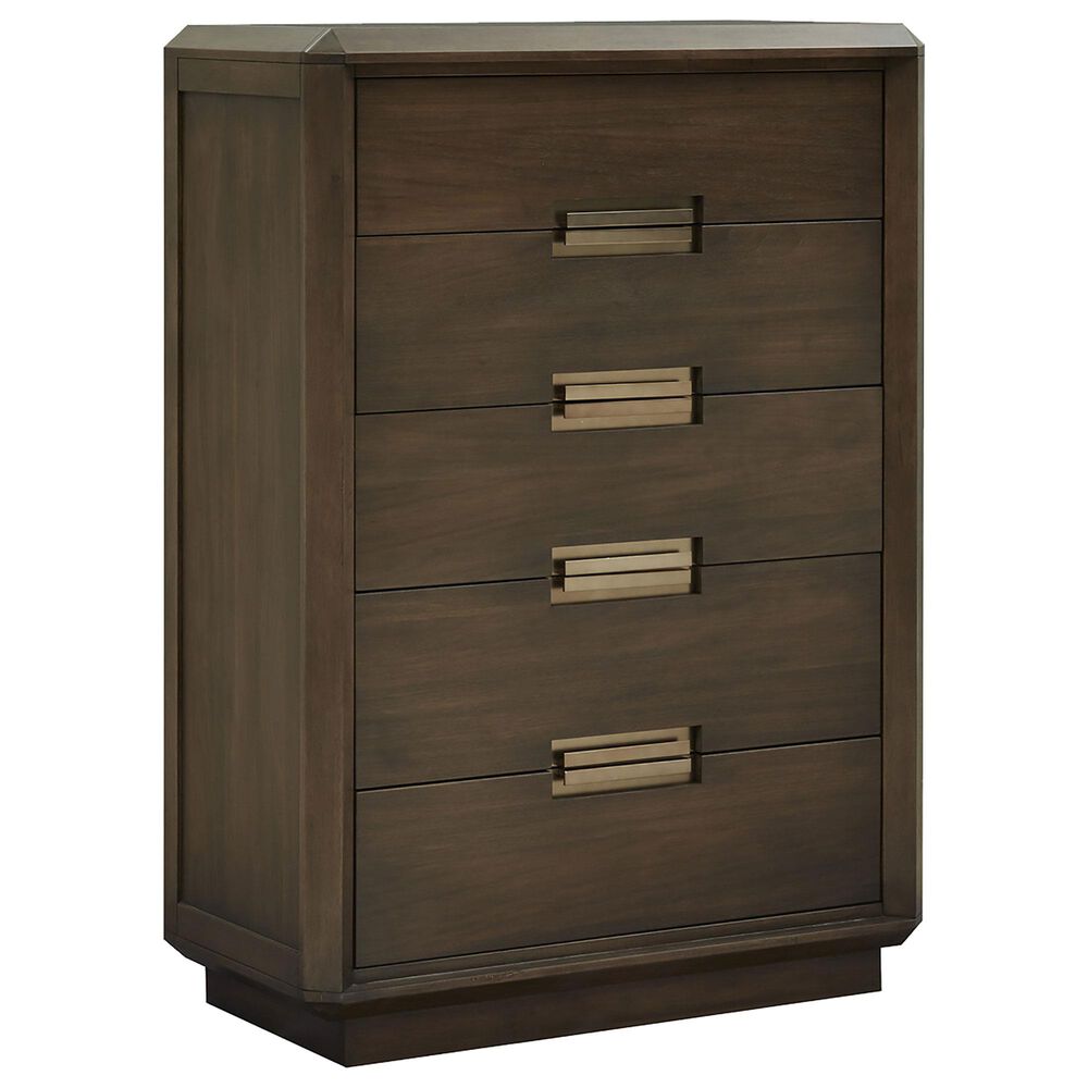 Nicolette Home Nouvel 5 Drawer Chest in Russet, , large