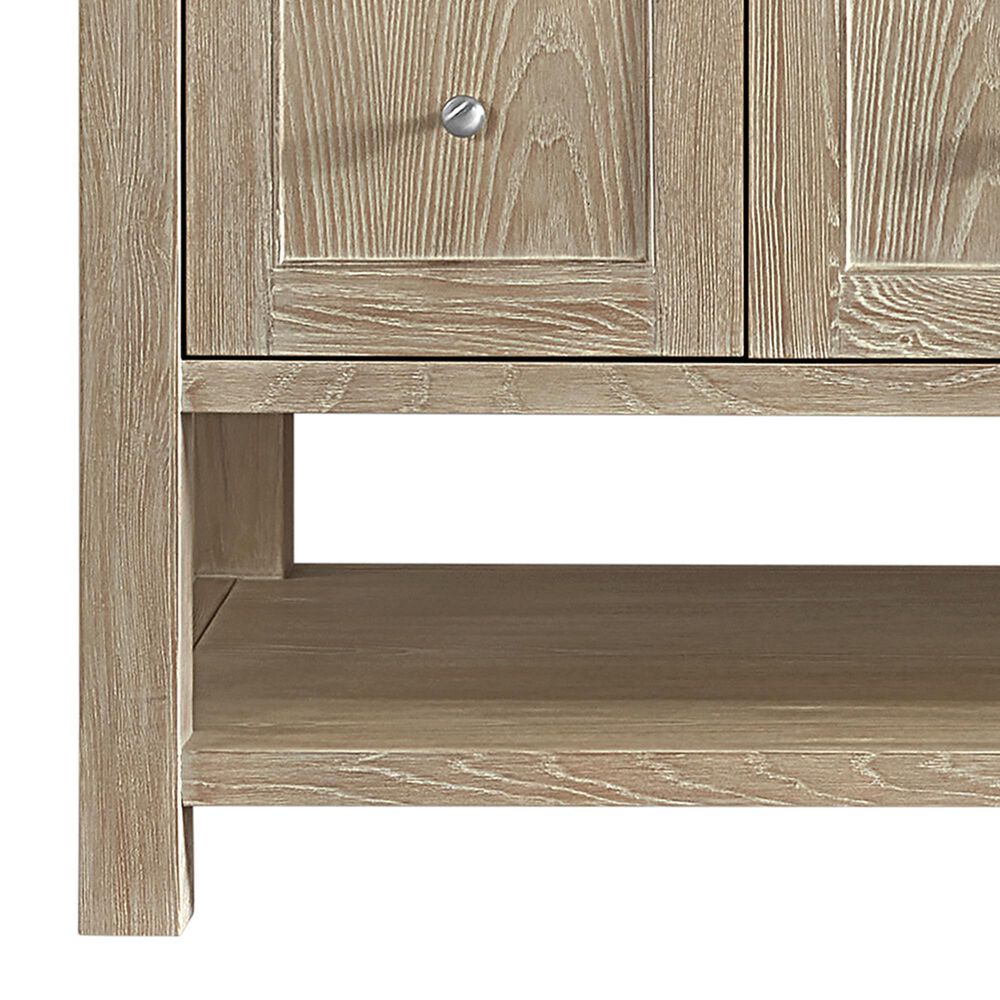 James Martin Vanities Breckenridge 60&quot; Single Bathroom Vanity in Whitewashed Oak with 3 cm Parisien Bleu Quartz Top and Rectangular Sink, , large