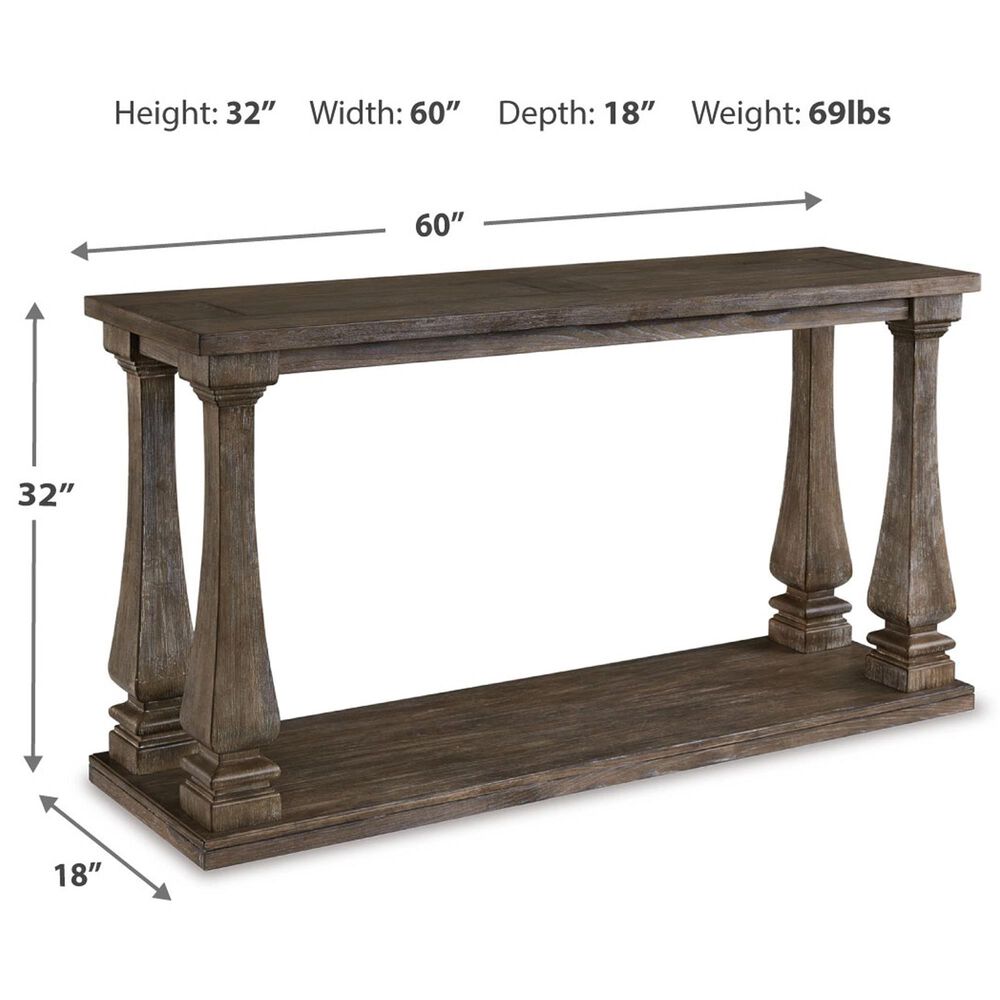 Ashley Johnelle Sofa Table in Weathered Gray, , large