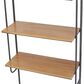Maple and Jade 23" Wall Shelf in Brown and Black, , large