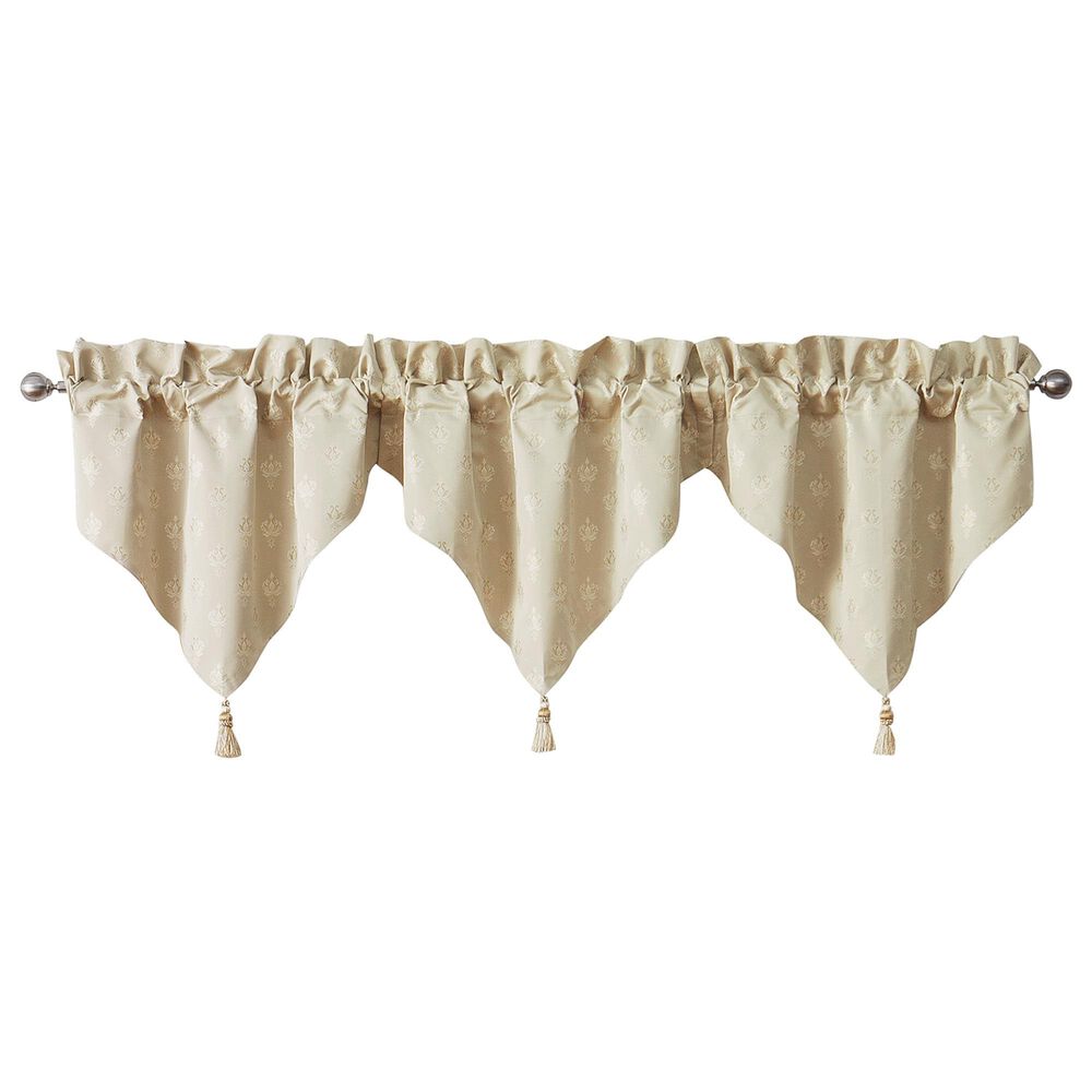 BCP Home Waterford Annalise 22.5" x 40" Valance in Ivory, Taupe and Gold, , large