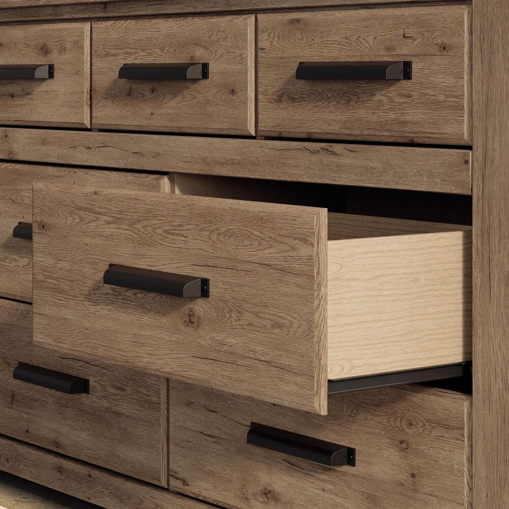 Ashley Oliandon 7 Drawer Dresser Only in Natural Rustic, , large