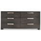 Bernhardt Geneve King Upholstered Wingback Bed with Dresser and Two Nightstands in Robor, , large