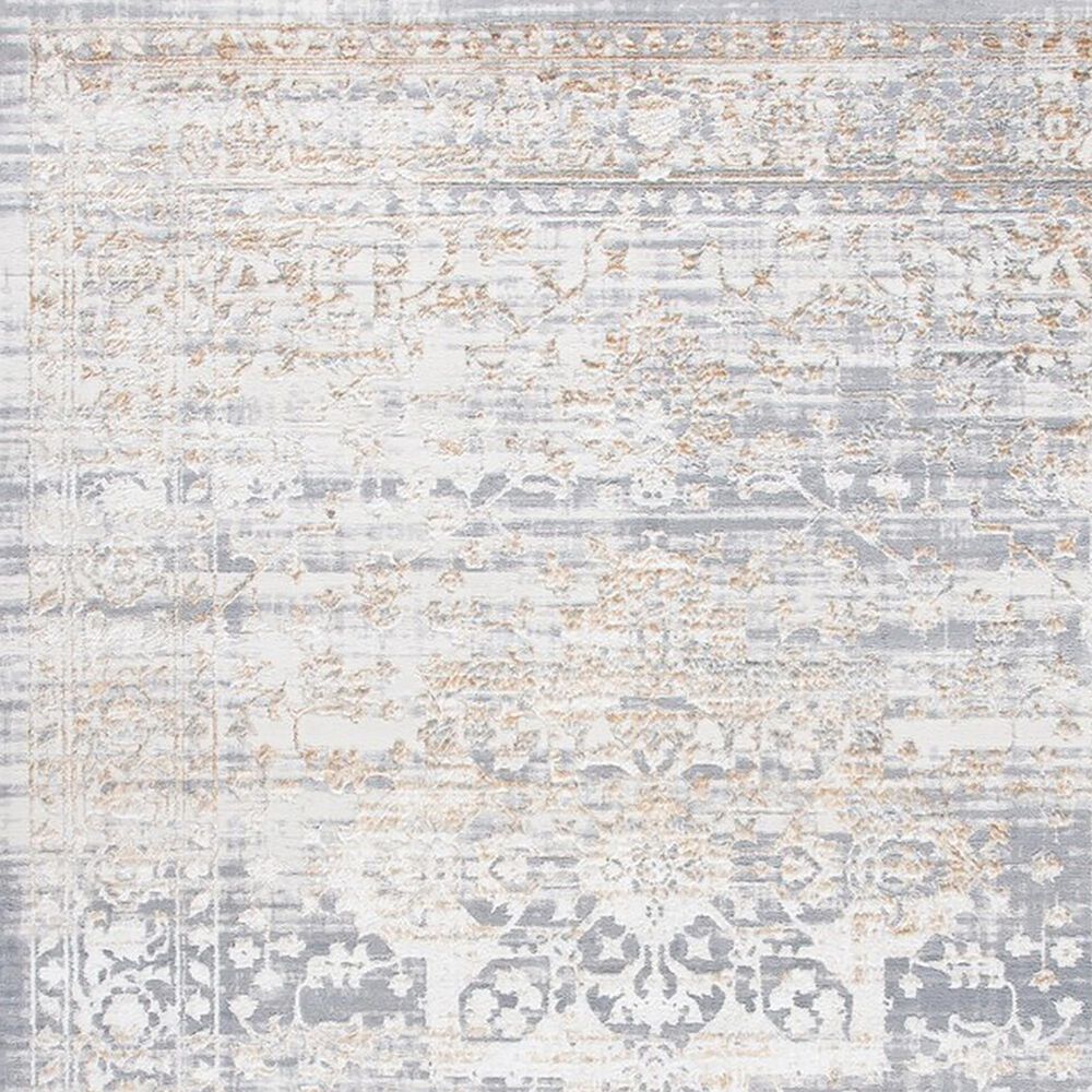 Safavieh Orchard  ORC677 6&#39;7&quot; Square Grey and Gold Area Rug, , large