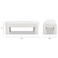 Jennifer Taylor Home Hugo Upholstered Bench in Milk Cream White, , large