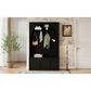 HOMLUX 4-Hook Hall Tree with Entryway Storage Bench in Black, , large