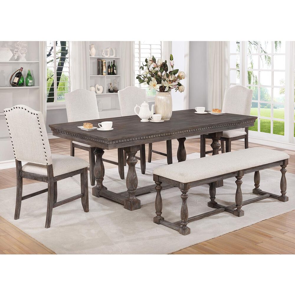 Claremont Regent 6-Piece Dining Set in Warm Brown, , large