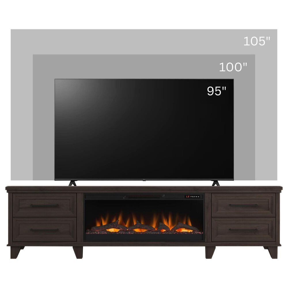 Legends Home Sonoma 95" Fireplace Console in Java, , large
