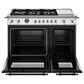 Bertazzoni Heritage 7 Cu. Ft. 48" Dual Fuel Range 6 Sealed Burners in Stainless Steel, , large
