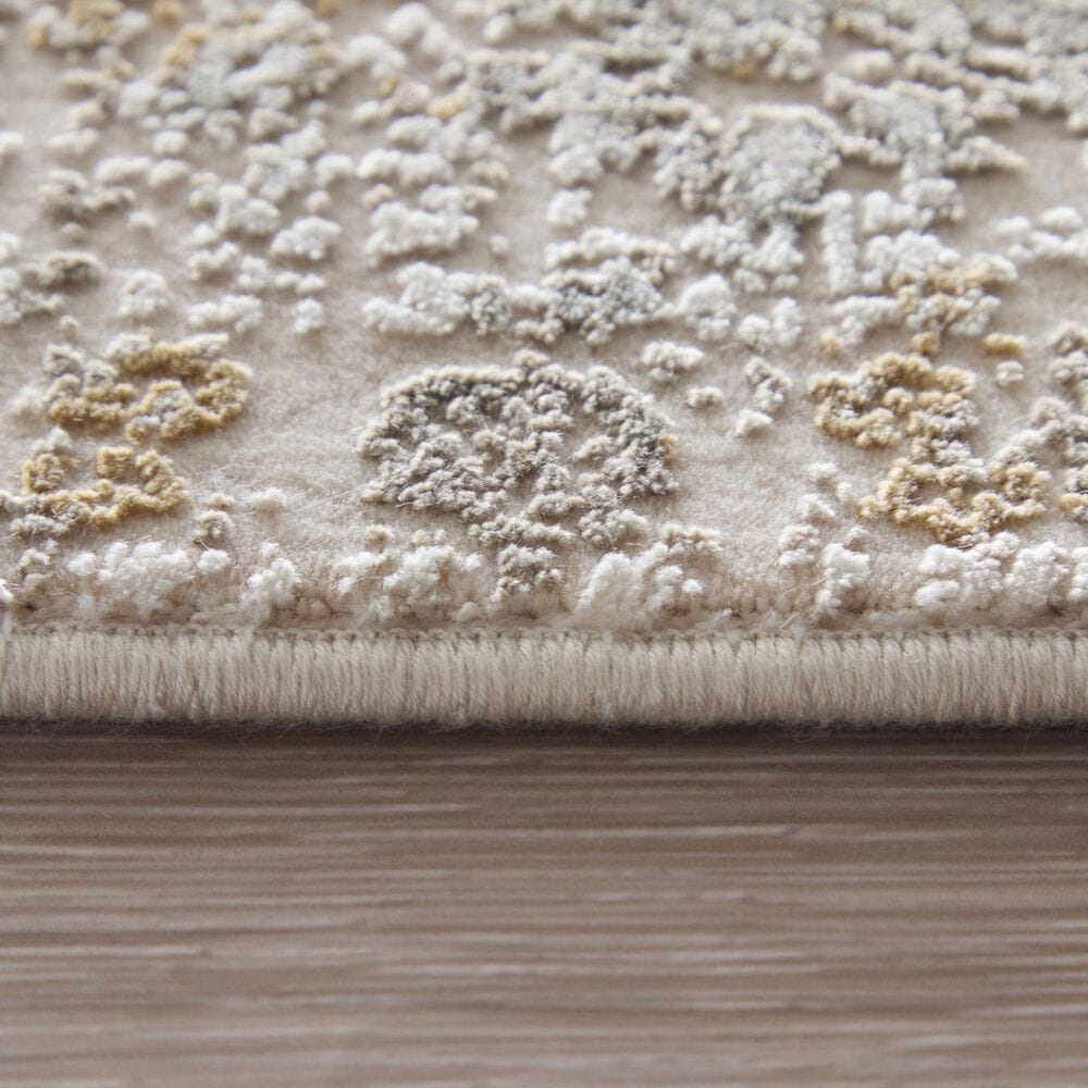 Feizy Cadiz Beige and Gray 3'1" x 10' Runner, , large