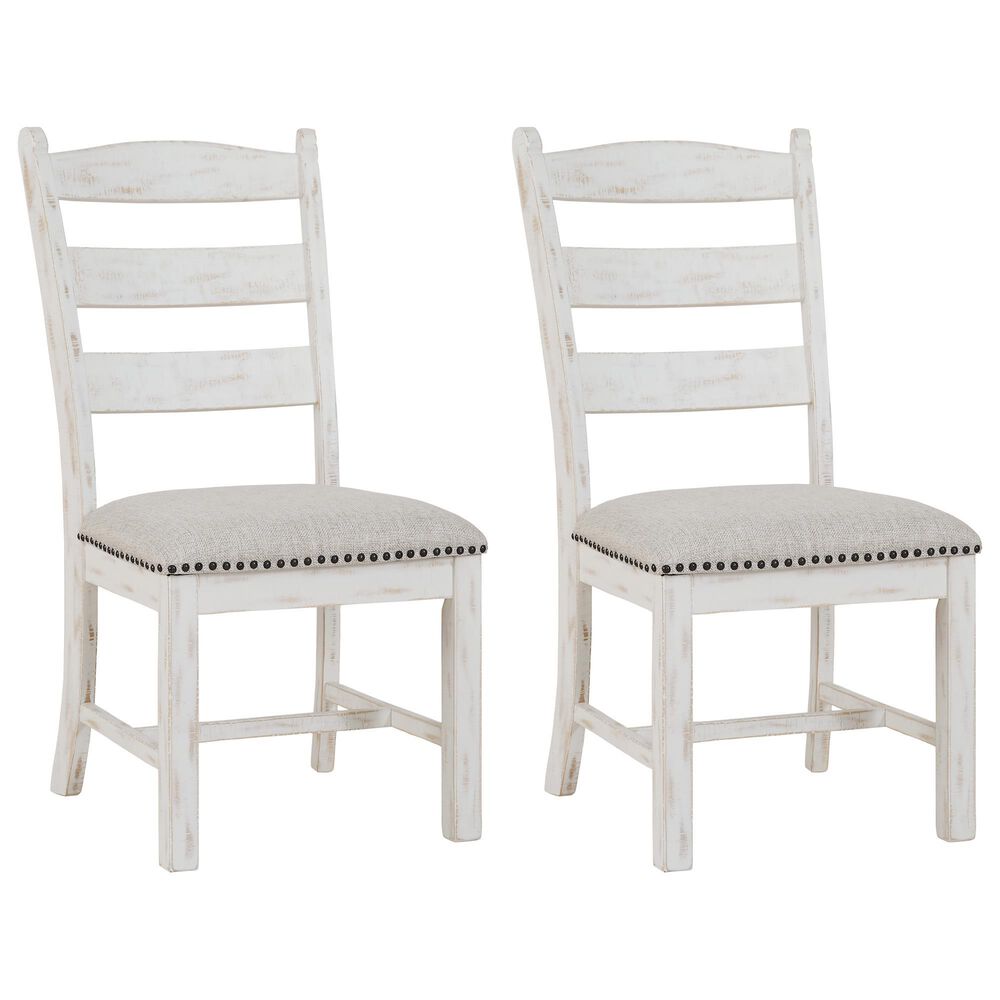 Ashley Valebeck Dining Chair Set of 2 in Beige and White, , large