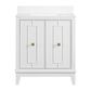 37B Kinsale 30" Single Bathroom Vanity Cabinet in Bright White with White Composite Stone Top and Backsplash, , large