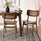 Baxton Studio Tafari Side Chair in Walnut Brown and Light Brown (Set of 2), , large