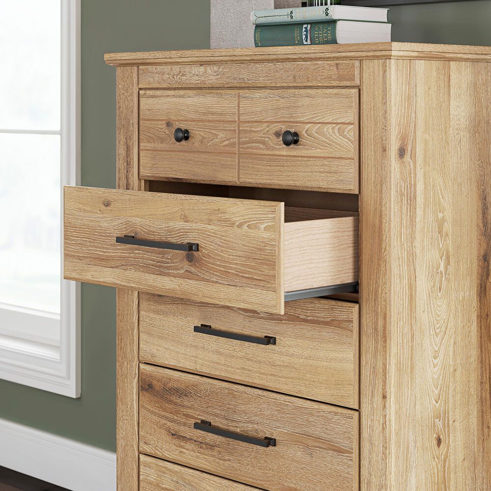 Ashley Makidern 5 Drawer Chest in Natural Brown, , large