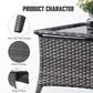 Sunwell Garden 5-Piece Patio Conversation Set with Brown Rattan in Blue, , large