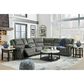 Signature Design by Ashley Goalie 6-Piece Manual Reclining Curved Sectional in Pewter, , large
