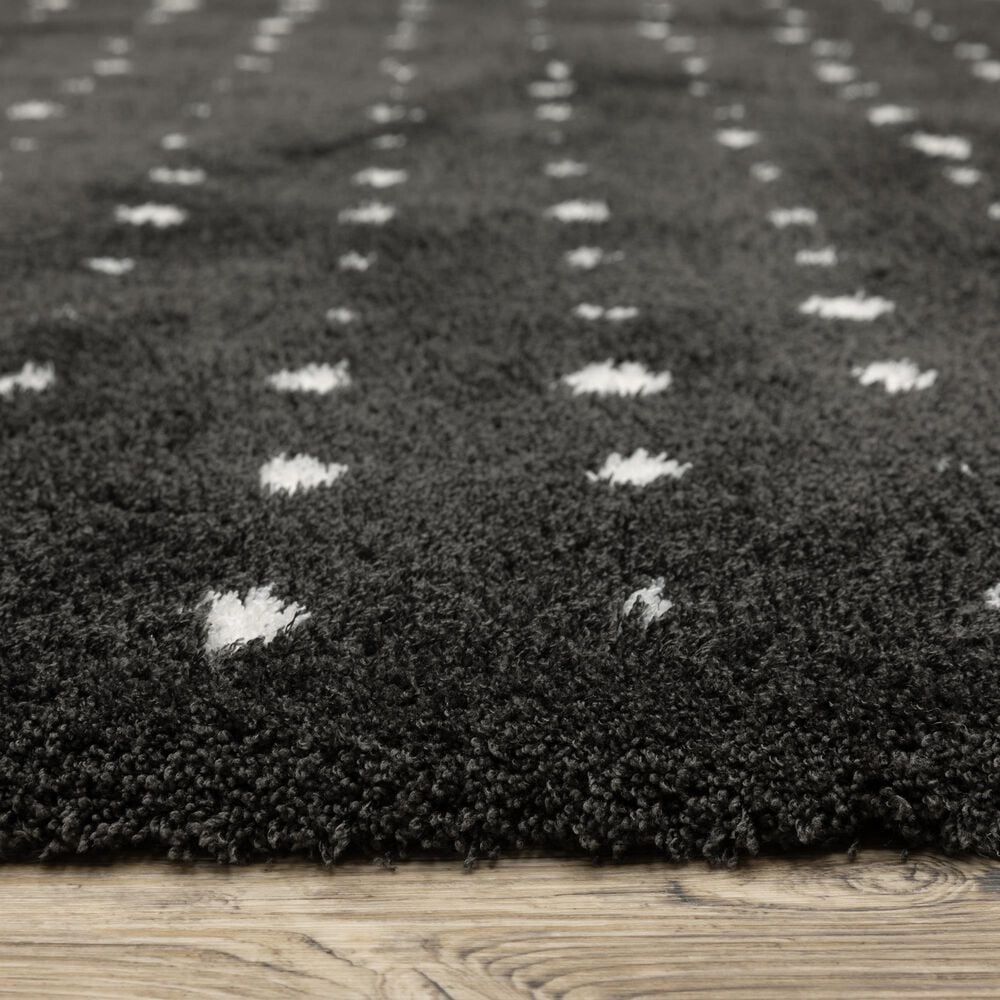 Oriental Weavers Galileo GAL04 Black and Ivory 5&#39;3&quot; x 7&#39;6&quot; Area Rug, , large