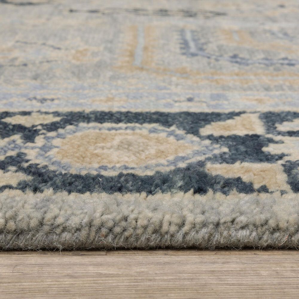 Oriental Weavers Majorca MAJ04 Grey and Blue 9&#39; x 12&#39; Area Rug, , large