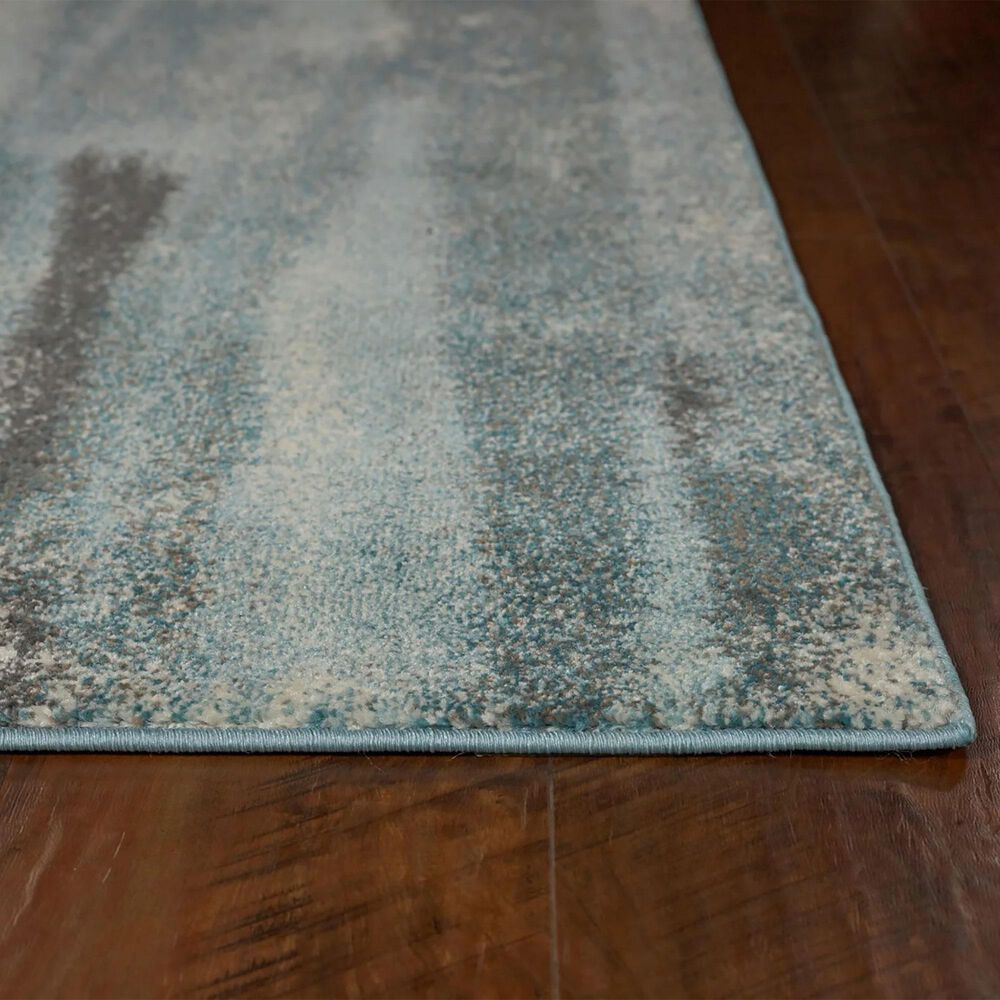 Kas Oriental Rugs Illusions Moderne 6&#39;7&quot; x 9&#39;6&quot; Teal Area Rug, , large