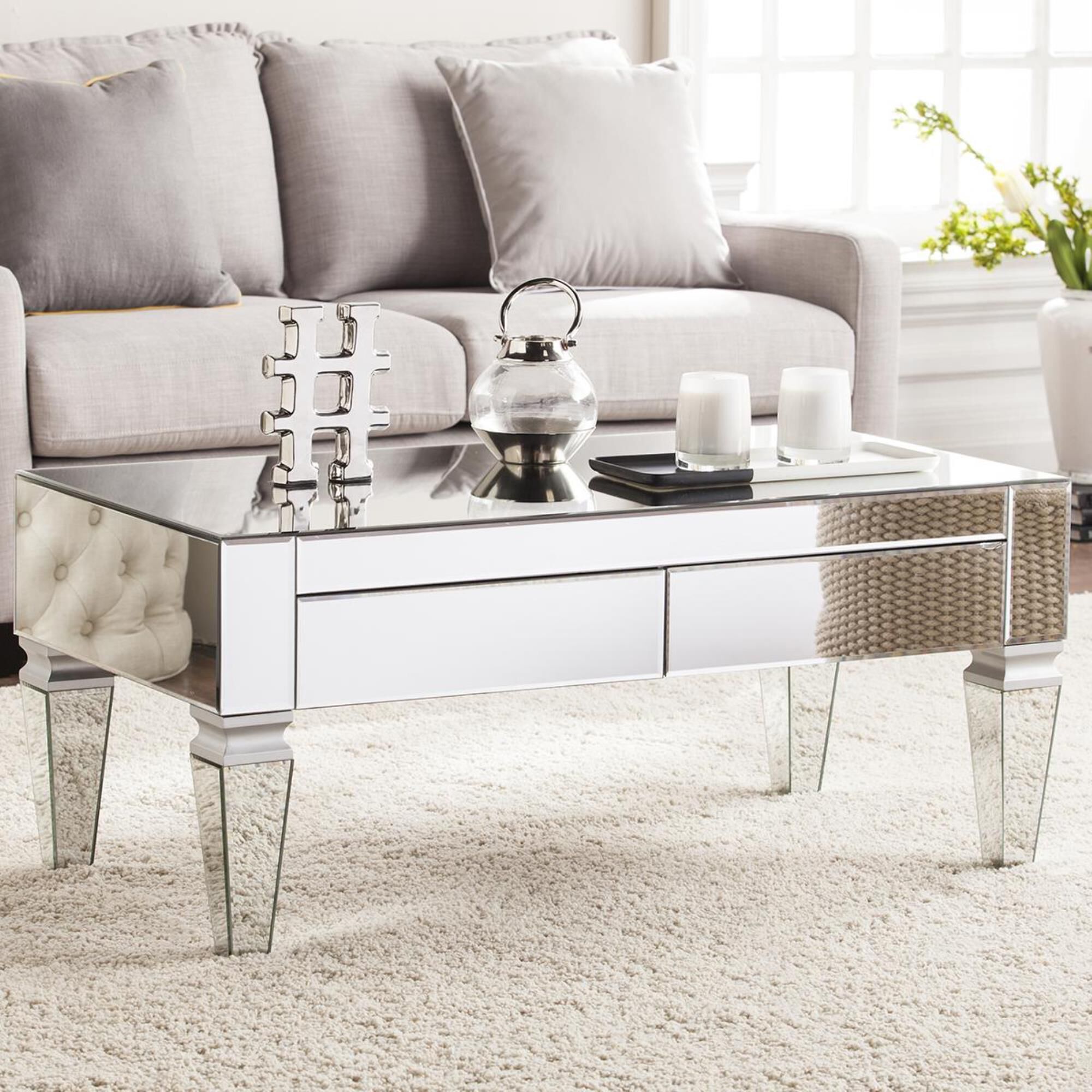 Beth mirrored coffee sales table