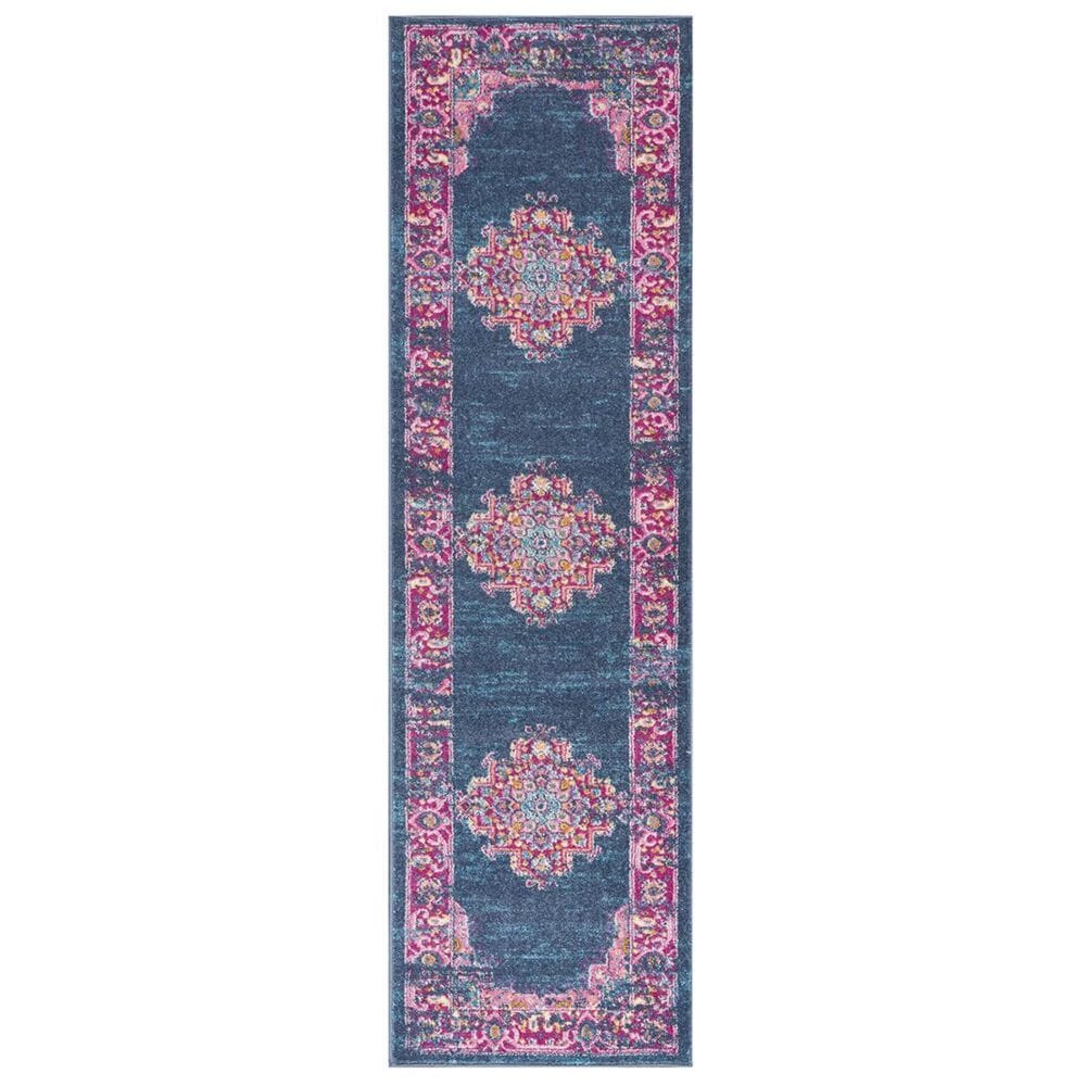 Nourison Passion PSN03 2"2" x 7"6" Blue Runner, , large
