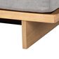 Baxton Studio Bertille Left-Arm Chaise Lounge with Oak Base in Grey, , large