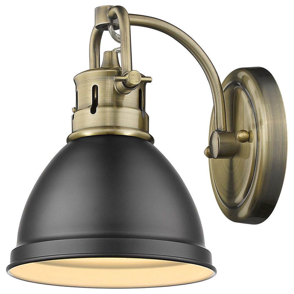 Golden Lighting Duncan 1-Light Bath Vanity in Aged Brass, , large