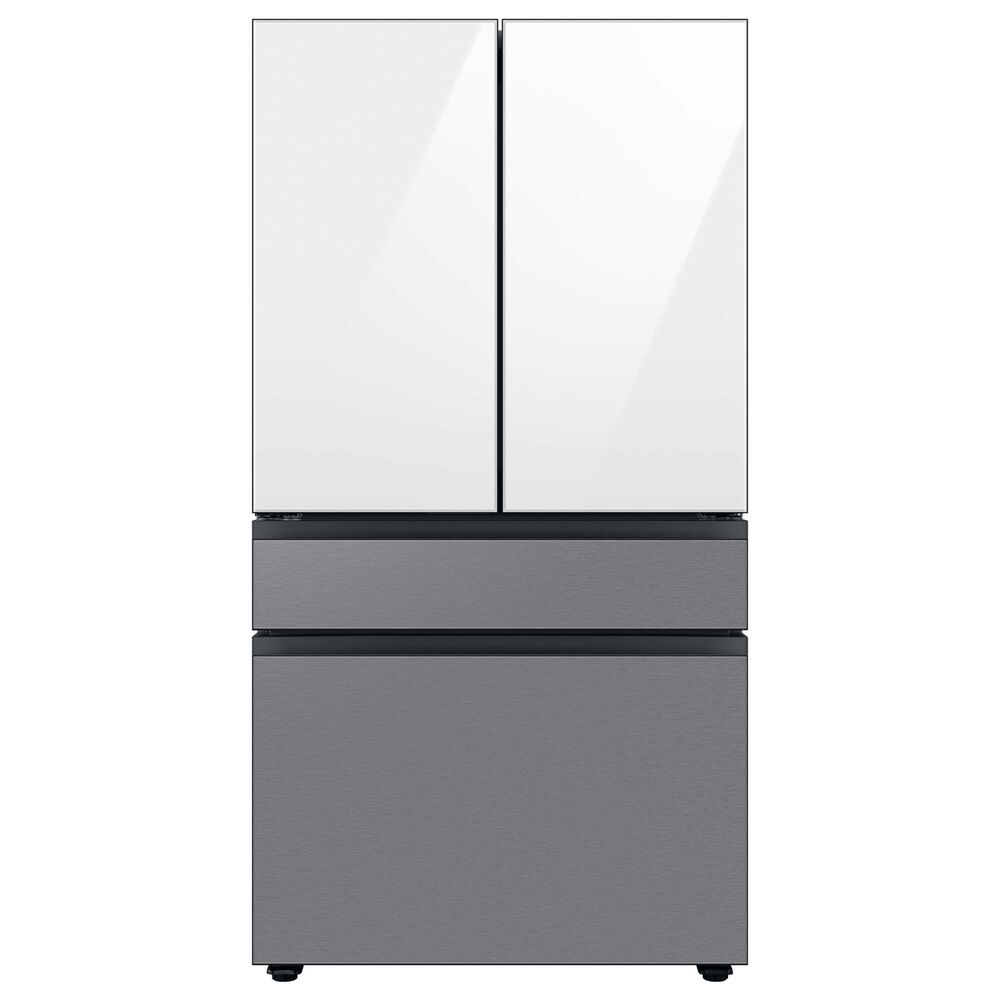 Samsung Bespoke 4-Door French Door Refrigerator Top Panel in White Glass, , large