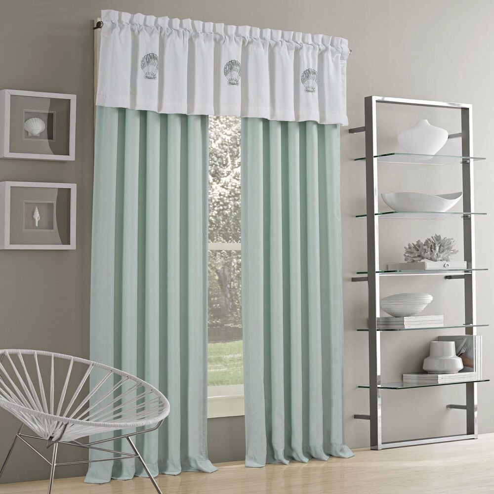Royal Court Water&#39;s Edge 84&quot; x 41&quot; Window Panel Pair in Aqua, , large