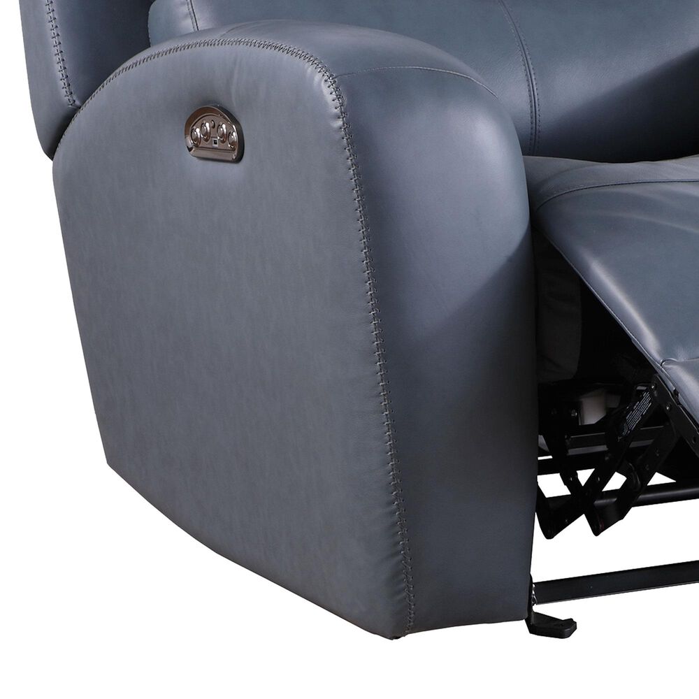 Italiano Furniture Cambria Power Glider Recliner with Power Headrest in Blue, , large