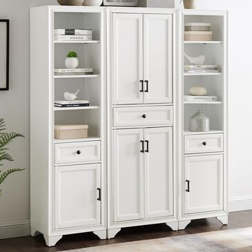 Crosley Furniture Tara 3-Piece Pantry Set in Distressed White, , large