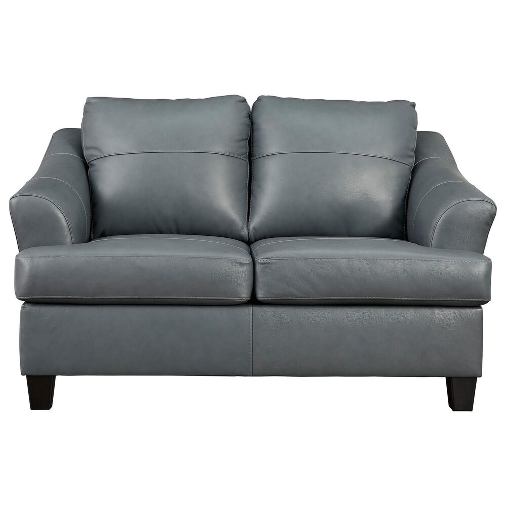 Signature Design by Ashley Genoa Stationary Loveseat in Steel NFM