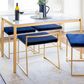Lumisource Fuji Dining Table in White/Gold, , large