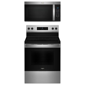 Whirlpool 30-inch Electric Range and 30 W 1.7 cu. ft Over the Range Microwave in Stainless Steel, , large