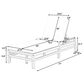 HOMLUX Patio Chaise Lounge with Square Backrest in Gray, , large