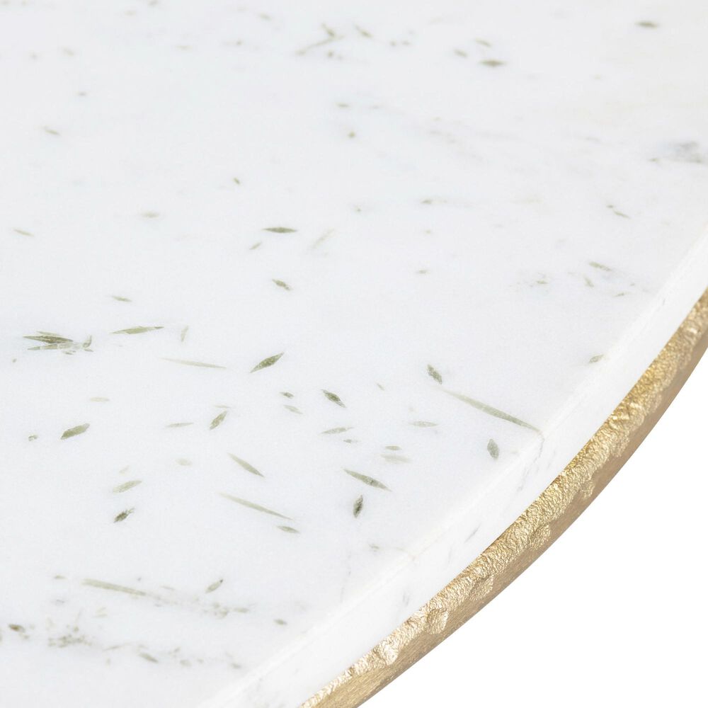 Crestview Collection Athens Cocktail Table in White and Gold, , large