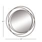 Maple and Jade Metal Round Wall Mirror, , large