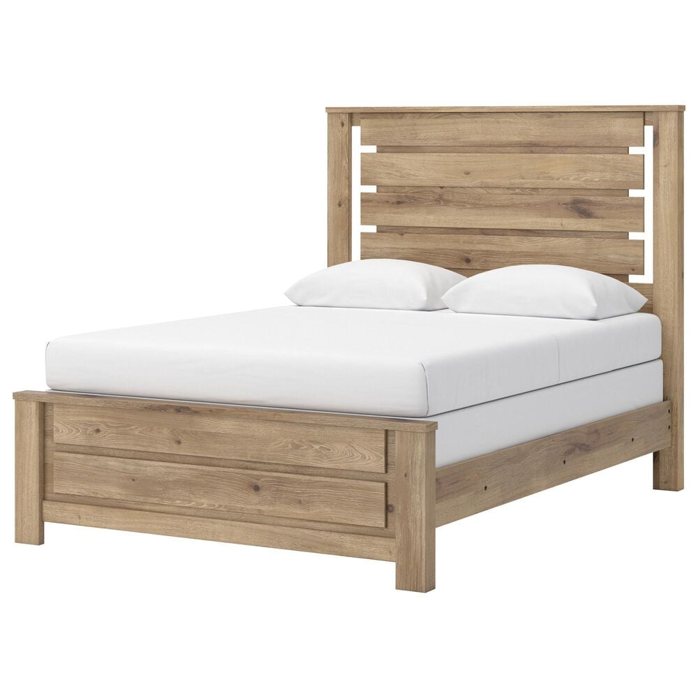 Ashley Brozmont Queen Panel Bed in Natural Brown, , large