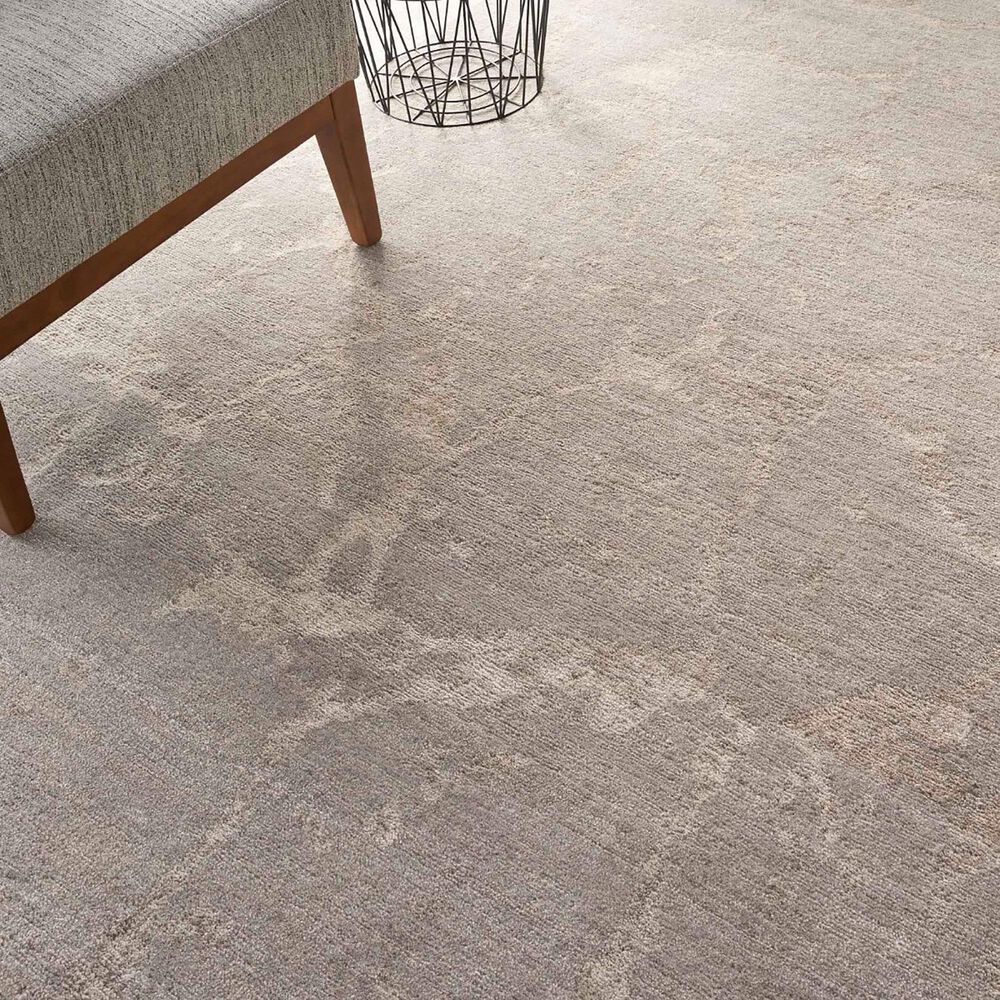 Nourison Silk Shadows SHA02 3&#39;9&quot; x 5&#39;9&quot; Silver Area Rug, , large